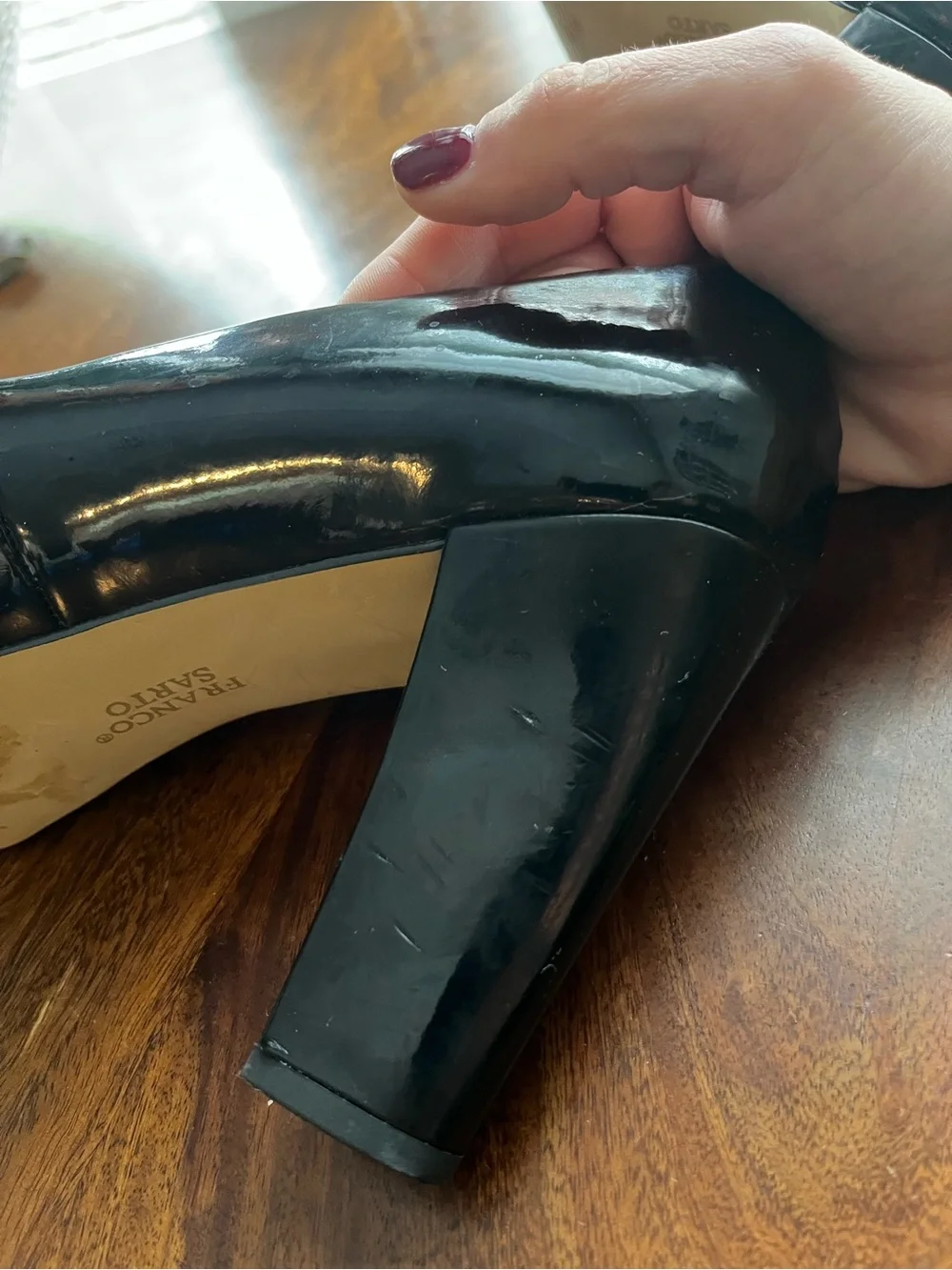 Franco Sarto polished black